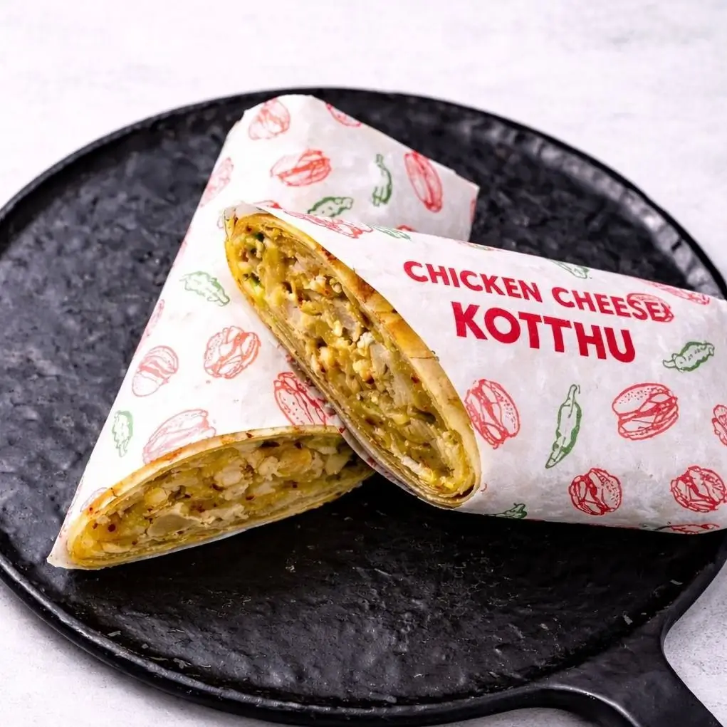 Cheesy Chicken Koththu Wrap