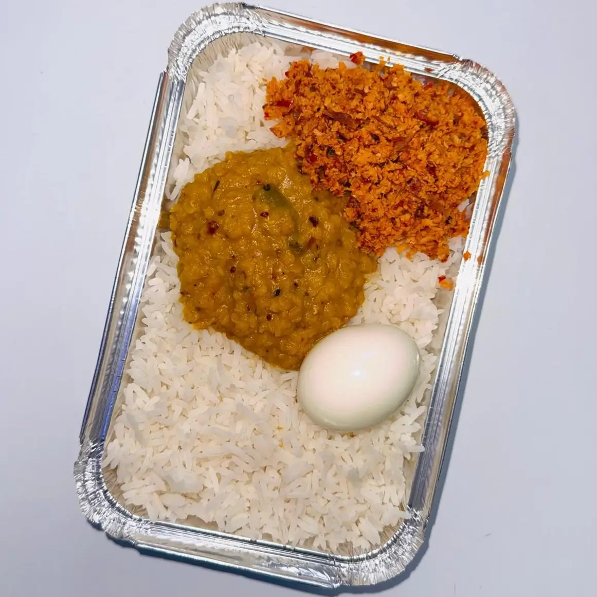 Home style Sri Lankan breakfast rice curry